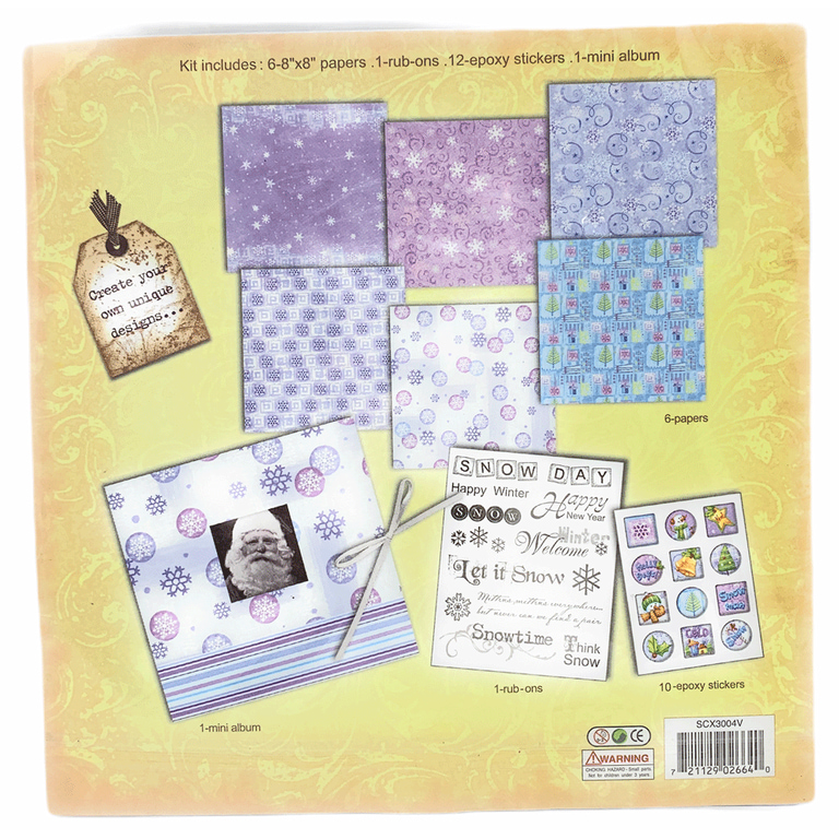 Boston Novelties 8 x 8 Scrapbook Kit with Mini Scrapbook Album (Halloween  Style 2)