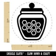 thumbnail image 2 of Honey Jar with Honeycomb Self-Inking Rubber Stamp Ink Stamper - Blue Ink - Large 1-1/2 Inch, 2 of 7