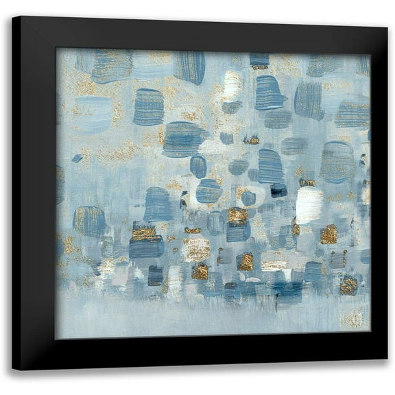 Jill, Susan 12x12 Black Modern Framed Museum Art Print Titled - Sea Glass Reflection I