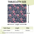 thumbnail image 2 of Pioneer Flower Floral Print Pattern Square Fitted Tablecloth with Elastic Edge,Square Table Cover,Washable Elastic Table Cover for Home Kitchen Party Decor 34"x34", 2 of 6