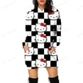 thumbnail image 3 of Sudaderas con capucha de otoño para mujer, sudaderas largas de HELLO KITTY con diseño de patchwork, sudaderas ajustadas a la moda para mujer, sudaderas con capucha, abrigos casuales para mujer, 3 of 5