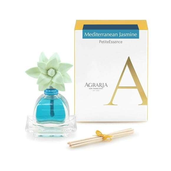 AGRARIA Ensemble Diffuseur de Fleurs et Roseaux PetiteEssence, Ensemble de Parfum Botanique Fait Main, Cadeau d'Huile Parfumée pour Toutes Occasions
