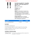 thumbnail image 2 of Front Strut Assembly Kit - Compatible with 2005 - 2008 Dodge Magnum R/T RWD 5.7L V8 2006 2007, 2 of 2