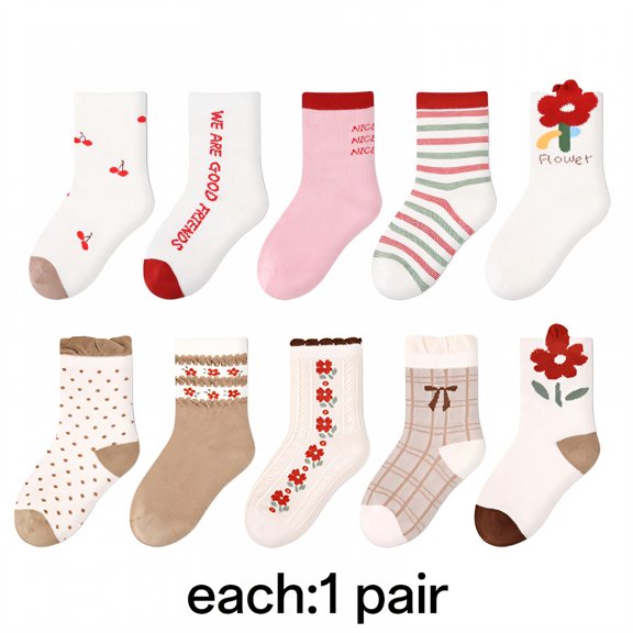 TELOLY 10Pairs Toddler Socks,Moisture-Wicking,Well-Suited for Sports Baby Boy Socks,No-Seam Design,Comfortable and No Rubbing Kids Socks,Colormixing1,S