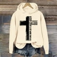 thumbnail image 3 of Christian Hoodies for Women 2025 Fall Winter Long Sleeve Cross Graphic Hooded Sweatshirt Pullover Tops, 3 of 4