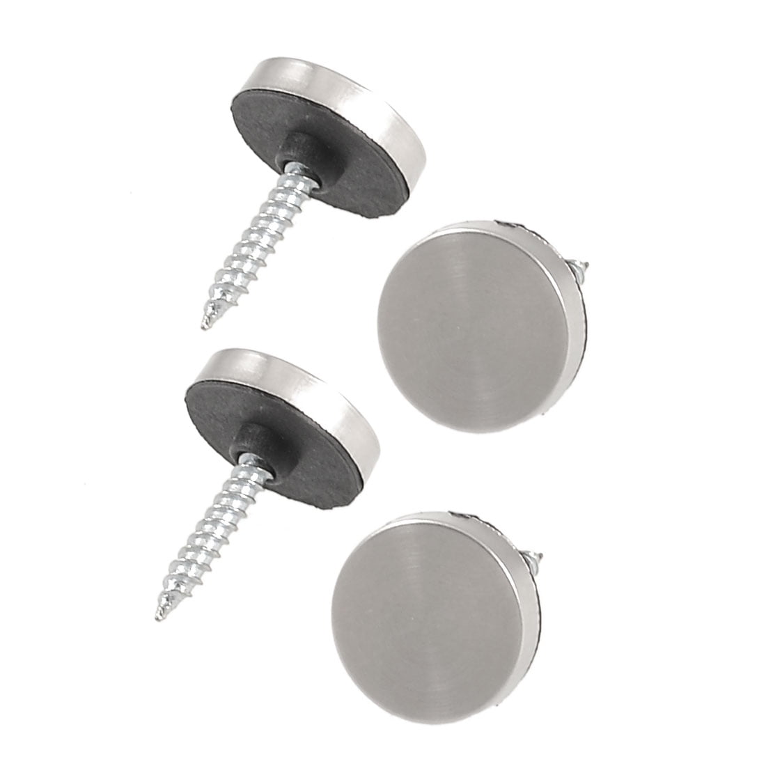 4 Pcs 18mm Dia Stainless Steel Cap Decorative Screws For Mirror