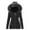 Black, variant on Noarlalf Womens Winter Coats, Winter Jackets for Women, Women's Collar Zipper Decoration Solid Color Slim Padded Coat with Pocket Thick Coat Winter Coats for Women Black L