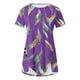 thumbnail image 4 of Blusas de Manga Corta para las Mujeres Botón Impreso Cuello Redondo Top Casual, Blusas para las Mujeres Casual, 4 of 5