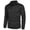 Black, variant on Men's Slim Fit Pullover Sweaters Stand Collar Long Sleeve Casual Polo Sweatshirt with Quarter Button Up