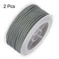 thumbnail image 3 of 2uds Nylon Hilo Cordel Rebordear Cordón 2mm Extrafuerte Trenzado Nylon Artesanía Cuerda para Pulseras Joyería Fabricación Bricolaje Artesanía 11M/36 Pies, Gris, 3 of 7
