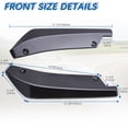 thumbnail image 3 of 1 Pair Car Universal Rear Bumper Lip Wrap Angle Splitters Wings Aprons Anti-Scratch Diffuser Winglet Protector Rear Spat, Gloss Black, 3 of 10