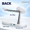 thumbnail image 6 of Swayvoo 3-in-1 Wireless Charging Station, Up to 15W Fast Wireless Charger for Compatible iPhone, Apple Watch and AirPods, Magnetic Phone Stand White, 6 of 7