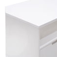 thumbnail image 4 of Console TV d'Angle en Bois Massif 52 Pouces 3 Tiroirs - Blanc, 4 of 5