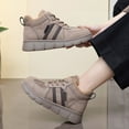 thumbnail image 5 of Dakaela Womens Snow Boots Lace up Winter Ankle Sneakers Suede Warm Anti Slip Outdoor Work Shoes for Walking Hiking Coffee 6.5, 5 of 9