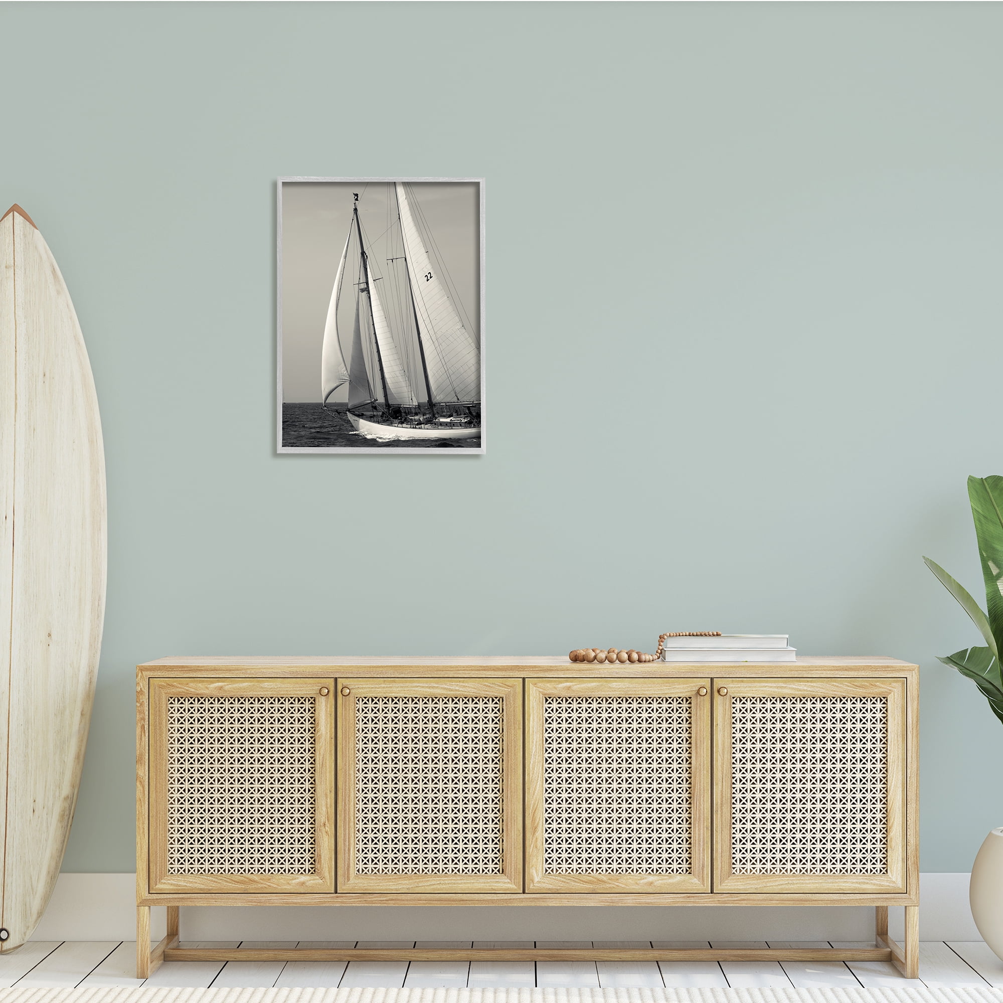 Stupell Indtries Ocean Ship Full Sail Modern Nautical Boat Photography,24 x 30,Design by Danita Delimont