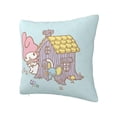 thumbnail image 2 of Kuromi and My Melody Throw Pillow Cover Decoration Pillow Case Cushion for Home Sofa Couch 16"x16", 2 of 7