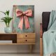 thumbnail image 5 of Qisvanset 12x16 Inch Pink Bow Coquette Canvas Wall Art, Cute Girly Print Nursery Apartment Housewarming Decor, 5 of 8