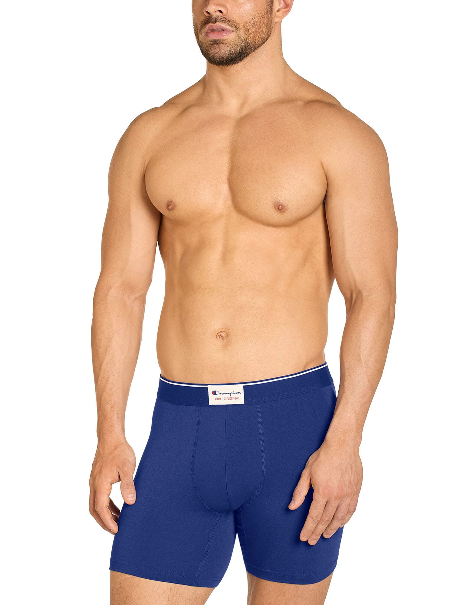 Champion Men’s Boxer Briefs – 3 Pack Performance+ Modal Underwear, Moisture-Wicking, Vintage Label, Sizes S–2XL