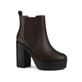thumbnail image 1 of Unique Bargains Women's Platform Chunky High Heels Chelsea Ankle Boots, 1 of 6