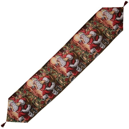 Santa Leaving Gifts Holiday Christmas Table Runner 85 (Best Christmas Gifts For A Runner)