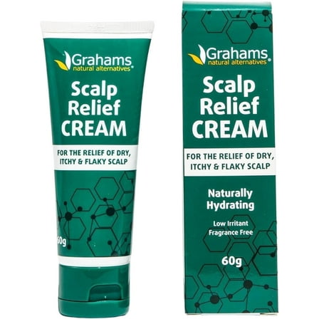 Grahams Natural Scalp Relief Moisturizing Cream for Dry, Itchy Scalp, Psoriasis & Dandruff, 2.11oz
