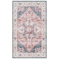 thumbnail image 2 of SAFAVIEH Arizona Alaia Medallion Polyester Machine Washable Area Rug, Rust/Dark Blue, 4' x 6', 2 of 13