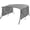 Gray, variant on QinaQin 4 Bow Bimini Tops for Boat with Zippered Light Transmission Side Curtains,Pu Coating Canvas,Aluminum Frame,Include 2 Straps,2 Stable Rear Support Pole,Black