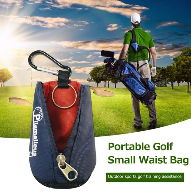 Clairlio Golf Ball Bag Golf Caddy Bag Carabiner Waist Belt Pack Golf