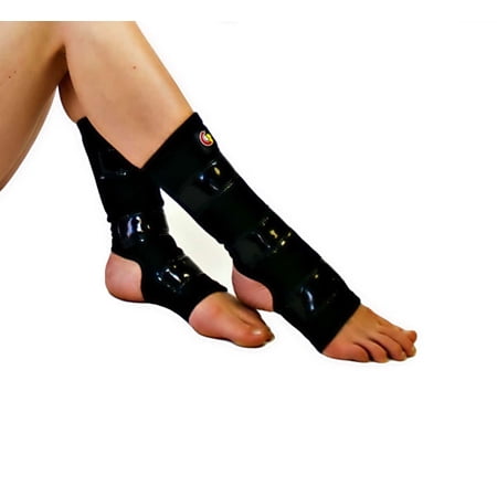 Black Mighty Grip Pole Dancing Ankle Protectors with Tack Strips for Gripping the Pole (1 pair) (X-Small)