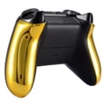 thumbnail image 7 of eXtremeRate Chrome Gold Glossy Back Panels, Comfortable Non-Slip Side Rails Handles, Game Improvement Replacement Parts for Xbox One X & S Controller (Model 1708) - Controller NOT Included, 7 of 7