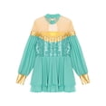 thumbnail image 6 of iiniim Kids Girls Arabian Princess Dance Sequins Leotard Dress Festival Party Costume Light Green 8, 6 of 7