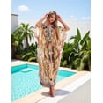 thumbnail image 4 of Sunforyou Chiffon Kaftan Dresses Plus size Swimsuit Coverup 2026 Summer Moo moo Dress for Women Caftan Loungewear, 4 of 5