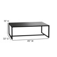 thumbnail image 6 of Emma + Oliver All-Weather Commercial Grade Indoor/Outdoor Steel Patio Coffee Table in Black, 6 of 11