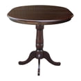 thumbnail image 4 of Pemberly Row 36" Round Top Counter Table With 12" Leaf in Mocha Brown, 4 of 5