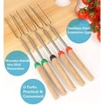 thumbnail image 4 of Marshmallow Roasting Sticks Wooden Handle Set of 12 Smores Skewers Telescoping Forks 32 inch with Portable Bag for Hot Dog Campfire Camping Stove BBQ Tools, 4 of 7