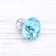 thumbnail image 4 of 2 pomos de cristal de 30 mm para puerta, con un solo orificio, para armario, cajón, color azul cielo., 4 of 6