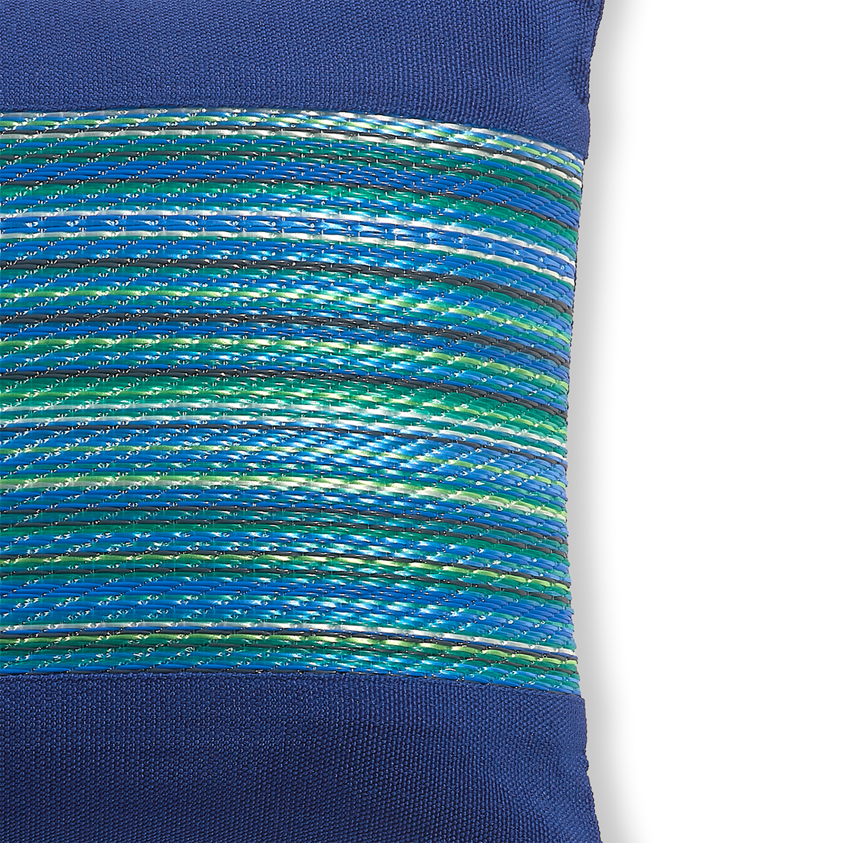 Fab Habitat Indoor/Outdoor Throw Pillow Made from Recycled Polyester Yarn - Double Sided, Stain Resistant, Machine Washable - Bohemian - Patio, Deck, Porch, Living Room - Cancun - Blue - (20" x 20")