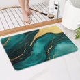 thumbnail image 4 of Green and Gold Marble Glitter Waves Pattern Bathroom Rugs Mat,Non Slip Microfiber Bathroom Rug,Rubber Backing,Soft Bathroom Mats for Bathroom Floor,Tub and Shower,17x27in(43x68cm), 4 of 5