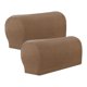 thumbnail image 1 of Fundas de reposabrazos elásticas de felpa para sofá, sillón, protector de muebles, funda elástica Café ligero, 1 of 7