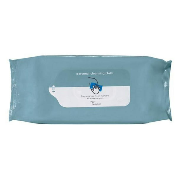 Cardinal Health Personal Cleansing Cloth Soft Pack, Aloe, Unscented