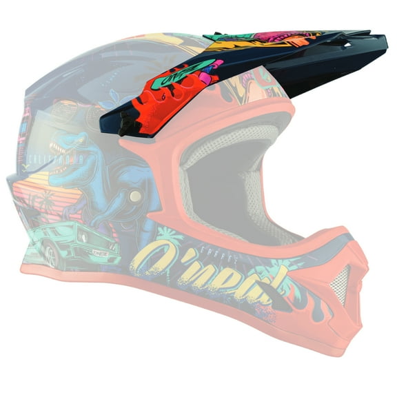 O'Neal 1 SRS Youth Helmet Replacement Visor/Peak Rex Multi