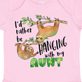 thumbnail image 4 of Inktastic Id Rather Be Hanging with my Aunt- Cute Sloths Boys or Girls Baby Bodysuit, 4 of 5