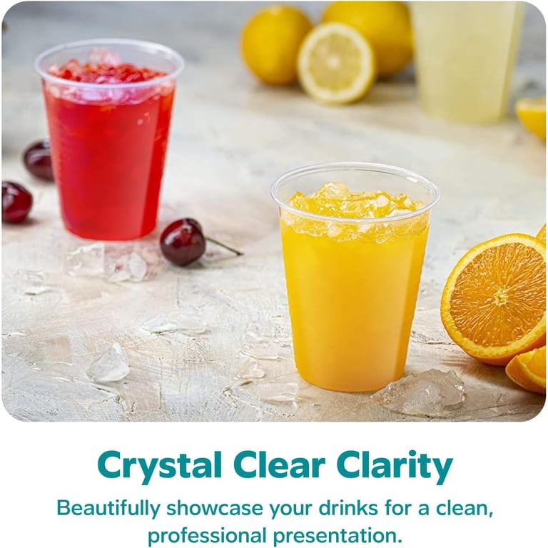 GUSTO, Plastic Drinking Cups, 12 Oz, 240-Pack Clear Disposable - Walmart.com