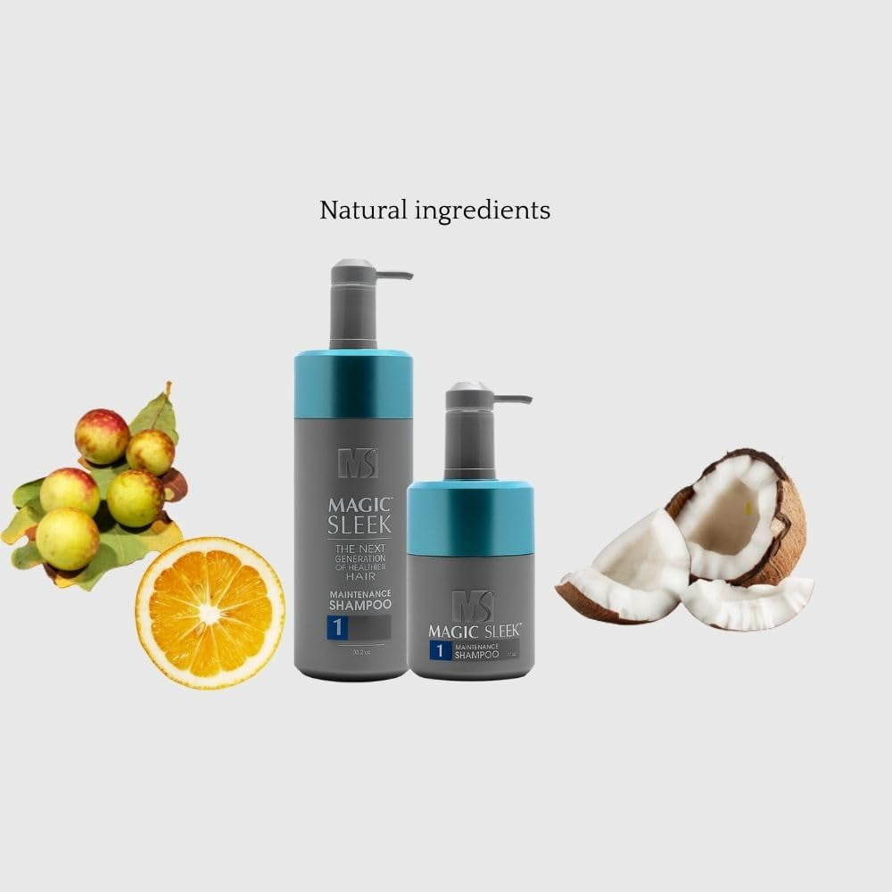 Magic Sleek Hydrating Shampoo | Moisturizing & Cleansing | Color-Safe | All Hair Types | Coconut Oil | Frizz Control | Sulfate & Paraben Free | For Dry Scalp | Daily Routine | 17 oz