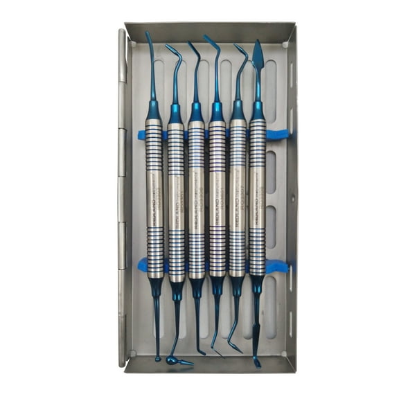 REDLAND Composite Filling Instrument Periodontal Restorative Kit (Blueline 6 Pcs)