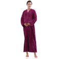 thumbnail image 1 of Women's Flannel Robe Zipper Front Long Plush Full Length Bathrobe with Pockets M-XL, 1 of 6