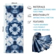 thumbnail image 2 of Blue White Tie Dye Mandala Pattern Hot Yoga Mat Towel Non Slip for Hot Yoga - Quick-Drying Yoga Mat Cover with 4 Corner Pockets with Travel Bag - Hot Yoga Towel Non Slip 70"x26", 2 of 6