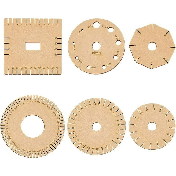 6Pcs Wooden Bracelets Braiding Disc 6 Styles Rectangle Round Beading Cord Disc Plate Hand Rope Braiding Disk for Friendship Bracelets Making Craft DIY 1set