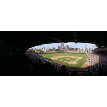- High angle view of a baseball stadium Wrigley Field Chicago Illinois USA Poster Print