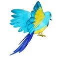 thumbnail image 4 of Pájaros Artificiales BLESIY Alambre de Plumas Modelo de Navidad Árbol Decoración Artesanal Loro Azul Claro, 4 of 6